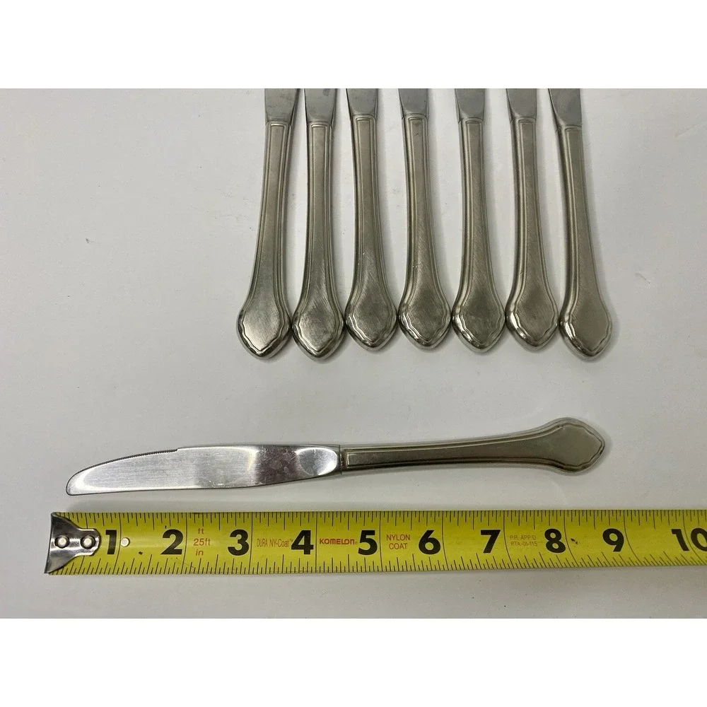 Dinner Knives Oneida SUMMER MIST AUTUMN GLOW Stainless Wm A Rogers Lot Of 8